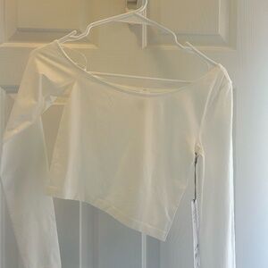 Alo Asymmetric Sheer Glow Long Sleeve- S- NWT